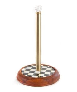MacKenzie-Childs Courtly Check Wood Paper Towel Holder