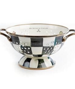 MacKenzie-Childs Courtly Check Enamel Colander - Small