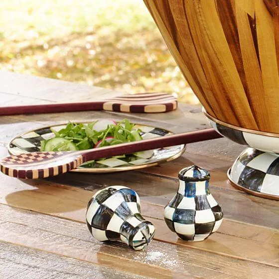 MacKenzie-Childs Courtly Check Enamel Salt & Pepper Shakers - Image 2