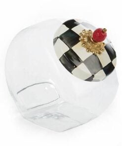 MacKenzie-Childs Cookie Jar with Courtly Check Enamel Lid