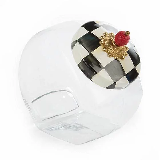 MacKenzie-Childs Cookie Jar with Courtly Check Enamel Lid