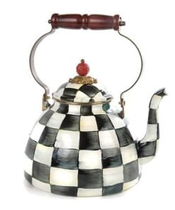 MacKenzie-Childs Courtly Check Enamel Tea Kettle - 3 Quart