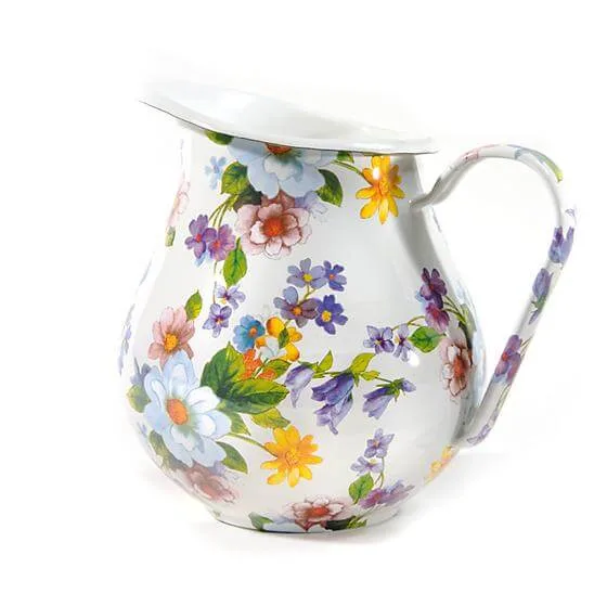 MacKenzie-Childs Flower Market Pitcher - White