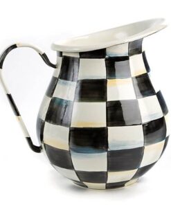 MacKenzie-Childs Courtly Check Enamel Pitcher