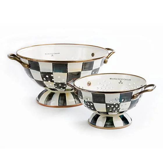 MacKenzie-Childs Courtly Check Enamel Colander - Large - Image 2