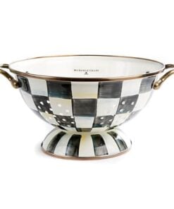 MacKenzie-Childs Courtly Check Enamel Colander - Large