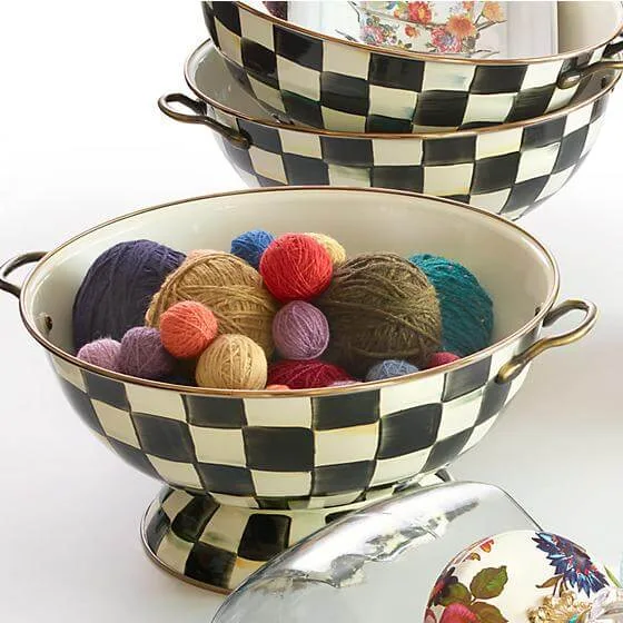 MacKenzie-Childs Courtly Check Enamel Everything Bowl - Image 3