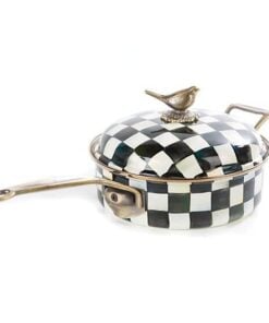 MacKenzie-Childs Courtly Check Enamel 3 Qt. Saute Pan