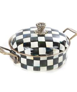 MacKenzie-Childs Courtly Check Enamel 3 Qt. Casserole
