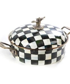 MacKenzie-Childs Courtly Check Enamel 5 Qt. Casserole