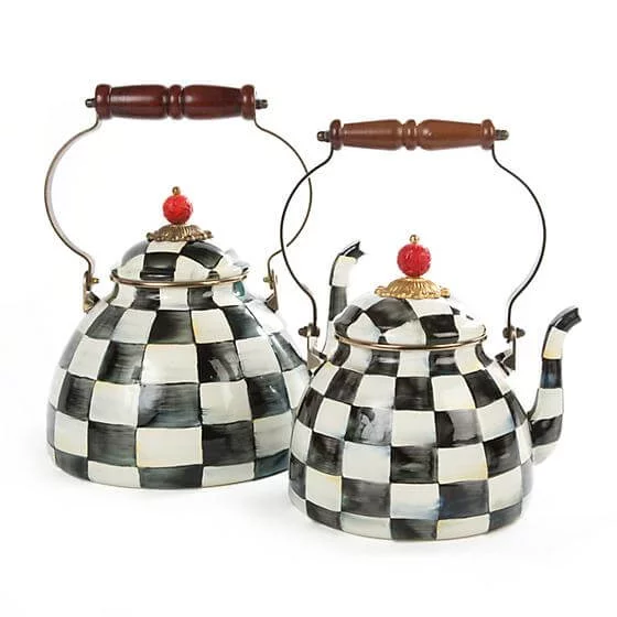 MacKenzie-Childs Courtly Check Tea Kettle - 2 Quart - Image 2