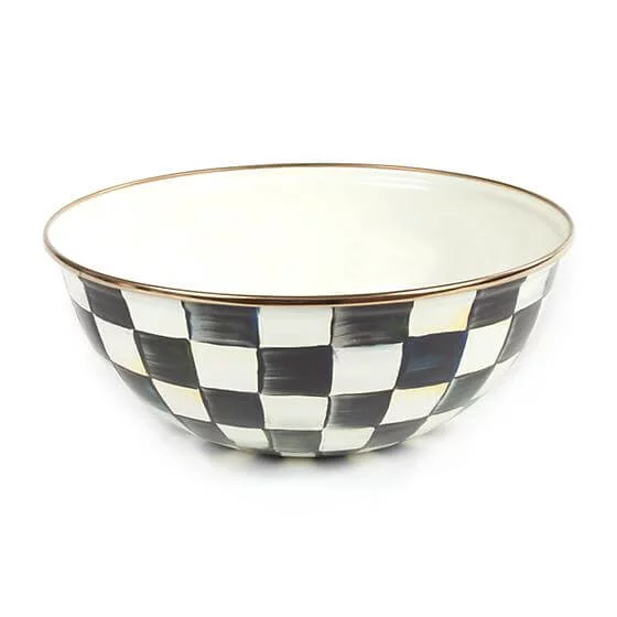 MacKenzie-Childs Courtly Check Enamel Everyday Bowl - Medium