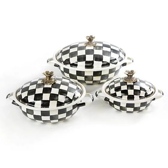 MacKenzie-Childs Courtly Check Enamel Casserbole - Medium - Image 2