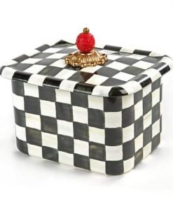 MacKenzie-Childs Courtly Check Enamel Recipe Box