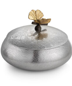 Michael Aram Butterfly Ginkgo Round Trinket Box