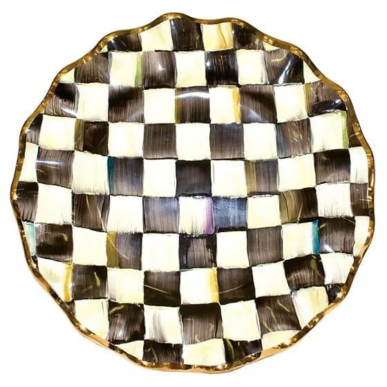 MacKenzie-Childs Courtly Check Fluted Dinner Plate