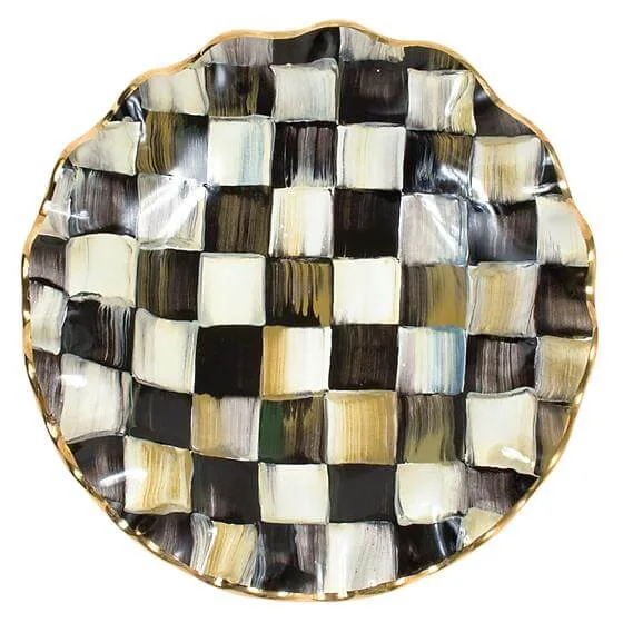 MacKenzie-Childs Courtly Check Fluted Dessert Plate