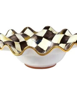 MacKenzie-Childs Courtly Check Fluted Breakfast Bowl