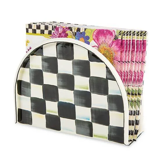 MacKenzie-Childs Courtly Check Enamel Napkin Holder - Image 2
