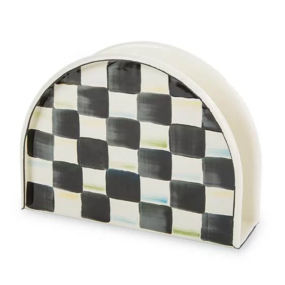 MacKenzie-Childs Courtly Check Enamel Napkin Holder