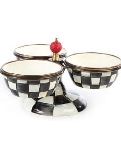MacKenzie-Childs Courtly Check Enamel Triplicity