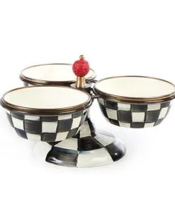 MacKenzie-Childs Courtly Check Enamel Triplicity