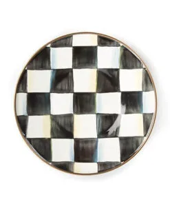 MacKenzie-Childs Courtly Check Enamel Saucer