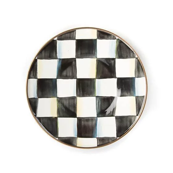 MacKenzie-Childs Courtly Check Enamel Saucer