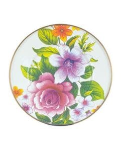 MacKenzie-Childs Flower Market Salad/Dessert Plate - White