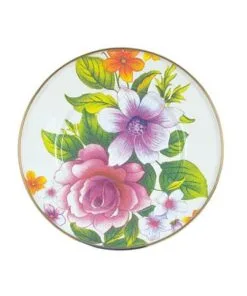 MacKenzie-Childs Flower Market Salad/Dessert Plate - White