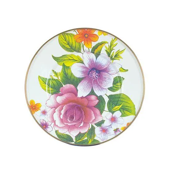 MacKenzie-Childs Flower Market Salad/Dessert Plate - White