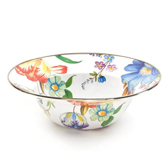 MacKenzie-Childs Flower Market Serving Bowl - White