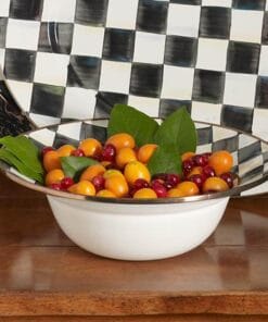 MacKenzie-Childs Courtly Check Enamel Serving Bowl, view 2