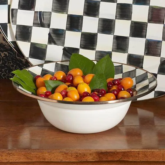 MacKenzie-Childs Courtly Check Enamel Serving Bowl - Image 2