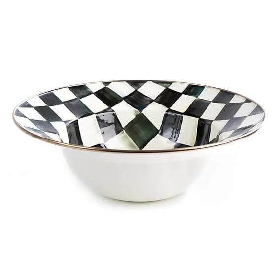 MacKenzie-Childs Courtly Check Enamel Serving Bowl