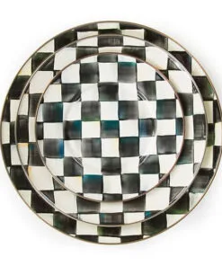 MacKenzie-Childs Courtly Check Enamel Dinner Plate - Image 2