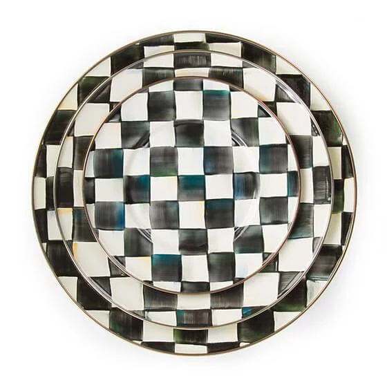 MacKenzie-Childs Courtly Check Enamel Dinner Plate - Image 2