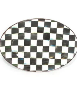 MacKenzie-Childs Courtly Check Enamel Oval Platter - Small