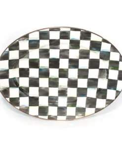 MacKenzie-Childs Courtly Check Enamel Oval Platter - Medium
