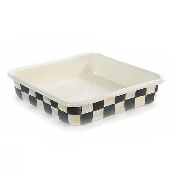MacKenzie-Childs Courtly Check Enamel Baking Pan - 8”