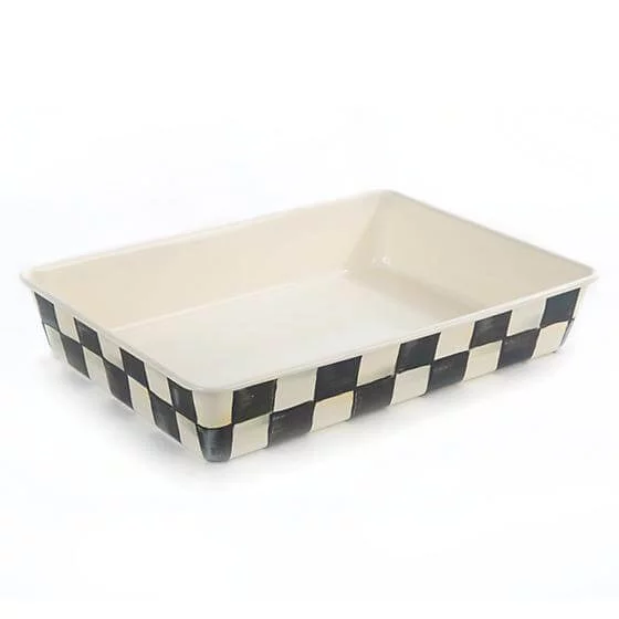 MacKenzie-Childs Courtly Check Enamel Baking Pan - 9” x 13”