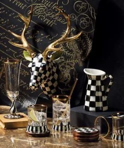 MacKenzie-Childs Courtly Check Coasters - Set of 4, view 2