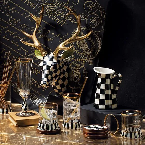 MacKenzie-Childs Courtly Check Coasters - Set of 4, view 2