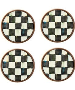 MacKenzie-Childs Courtly Check Coasters - Set of 4