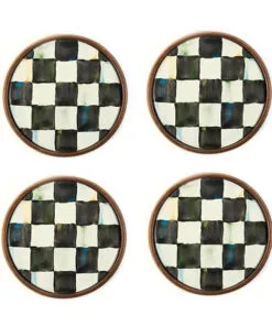 MacKenzie-Childs Courtly Check Coasters - Set of 4