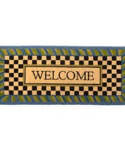 MacKenzie-Childs - Periwinkle Double Door Welcome Mat