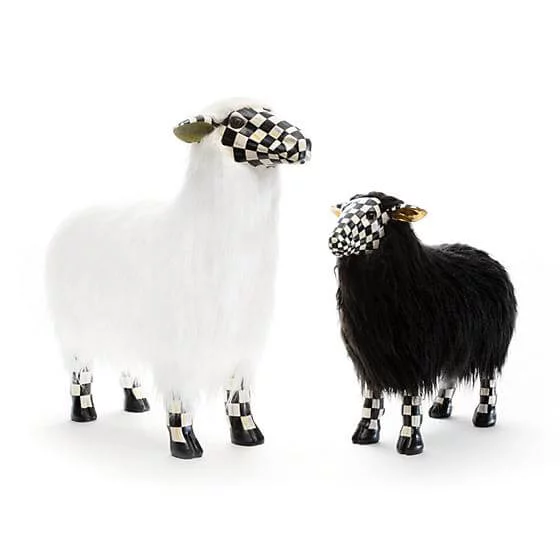 MacKenzie-Childs Courtly Check White Sheep - Large - Image 4