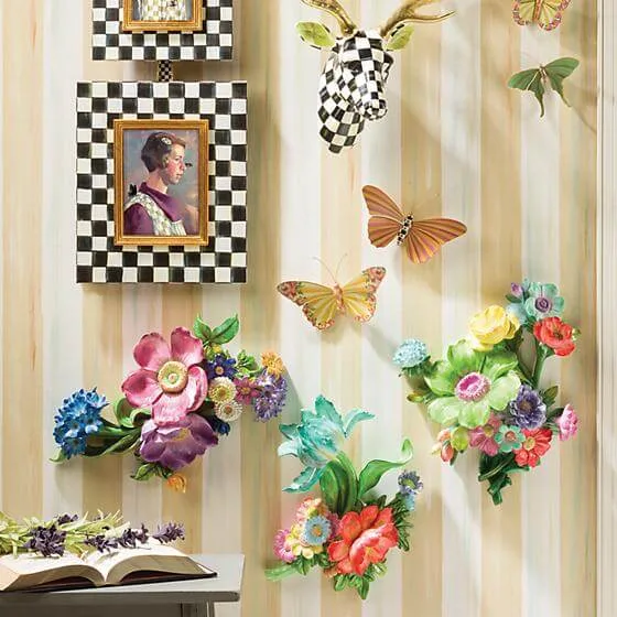 MacKenzie-Childs Flower Market Wall Art - Blue - Image 2