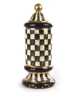 MacKenzie-Childs Courtly Check Column Canister