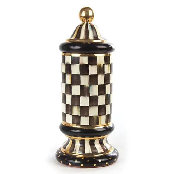 MacKenzie-Childs Courtly Check Column Canister